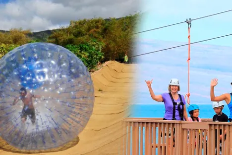 aquaball and zipline adventure combo photo